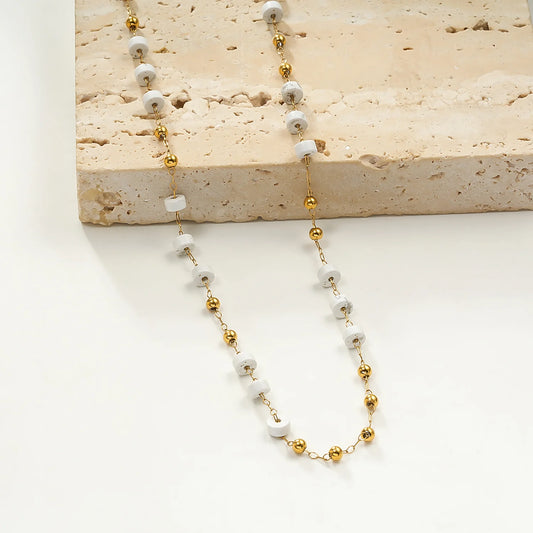 Hackney Nine Santa Cruz White Necklace