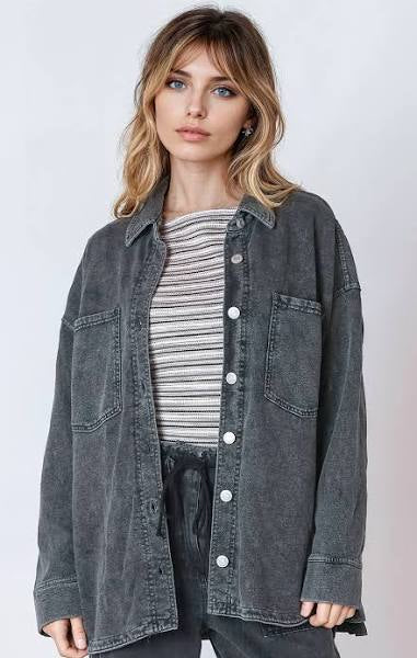 Dex Washed Black Shacket FN