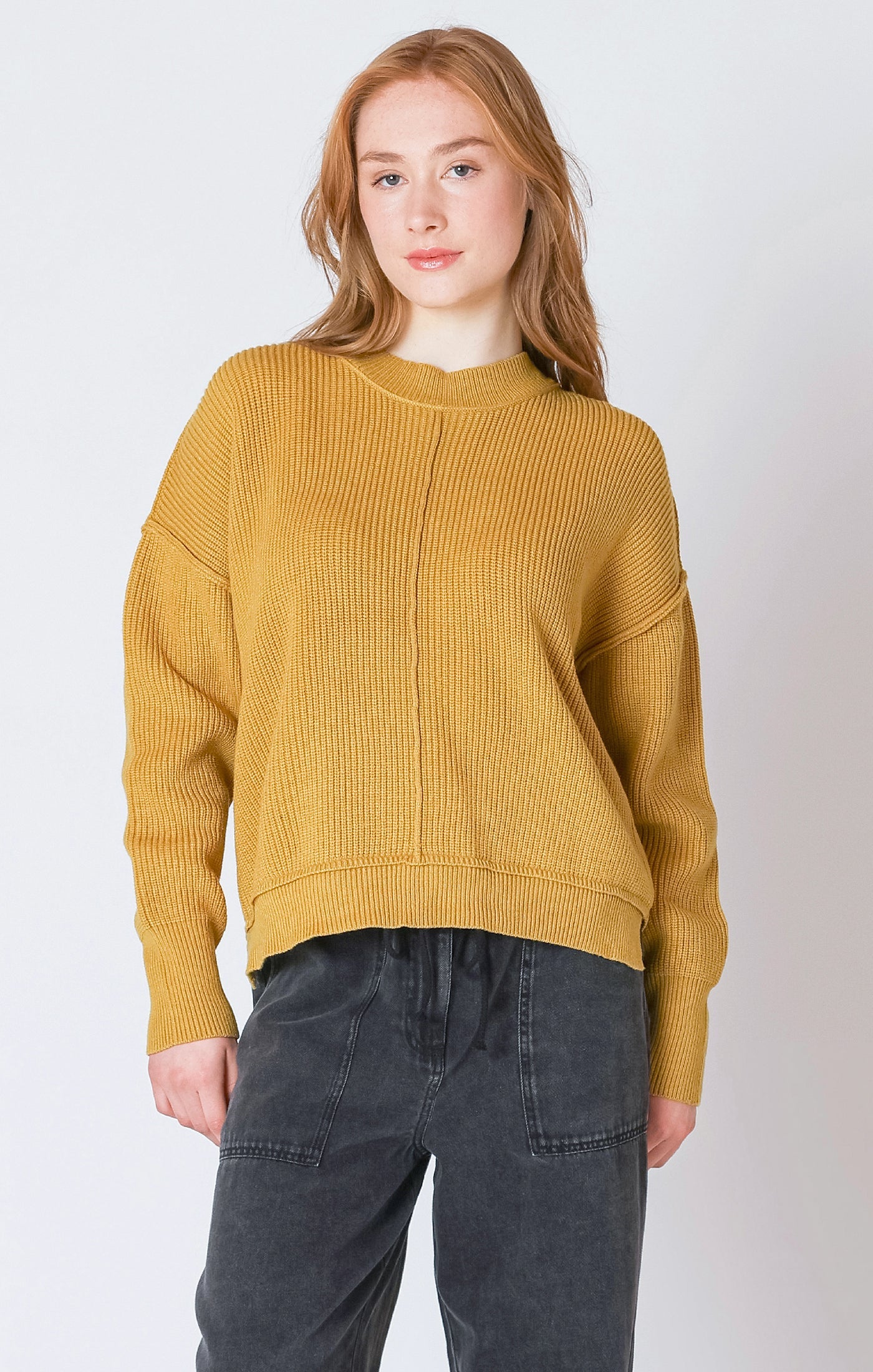 Dex Yellow Mockneck Sweater FN
