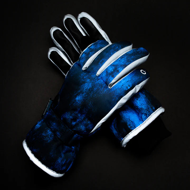 WinterProof Reflective Boys Abstract Blue Camo Glove