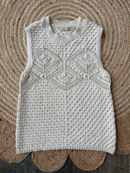 Dex Knitted Muscle Tank White - FN