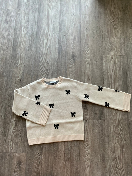 MID Oatmeal Bow Sweater FN