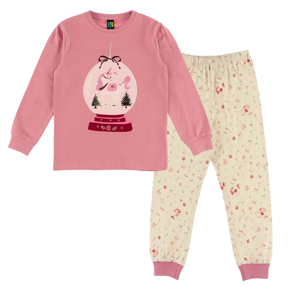 Nano Glow In The Dark Unicorn Snow Globe Christmas Pyjamas 02-09