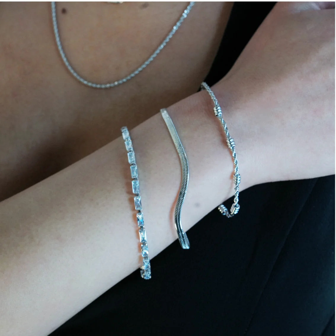 Hackney Ning Mellisa Silver Tennis Bracelet