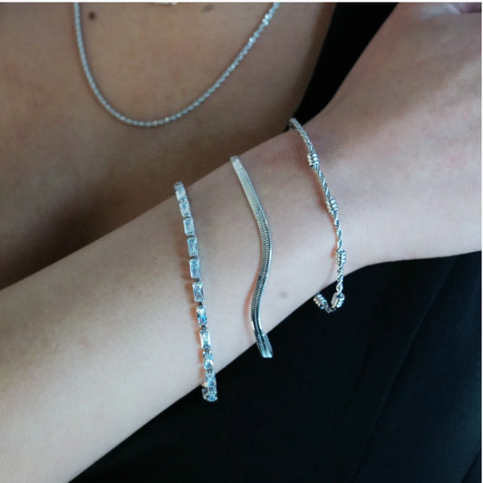 Hackney Ning Mellisa Silver Tennis Bracelet