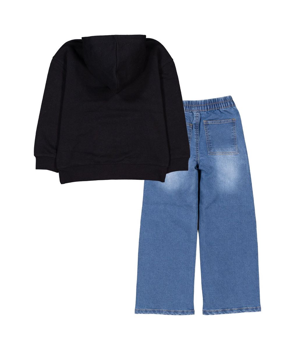 Silver Jean Heart Sweater with Jean Set