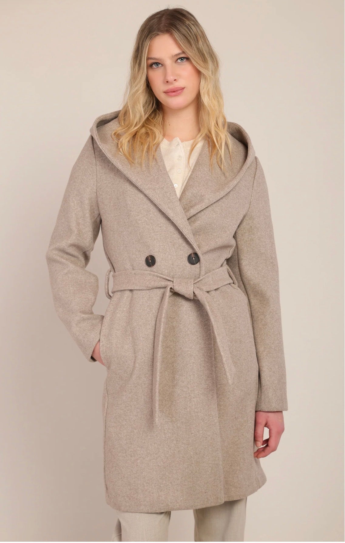 Room 34 Belted Hooded Coat 02-08