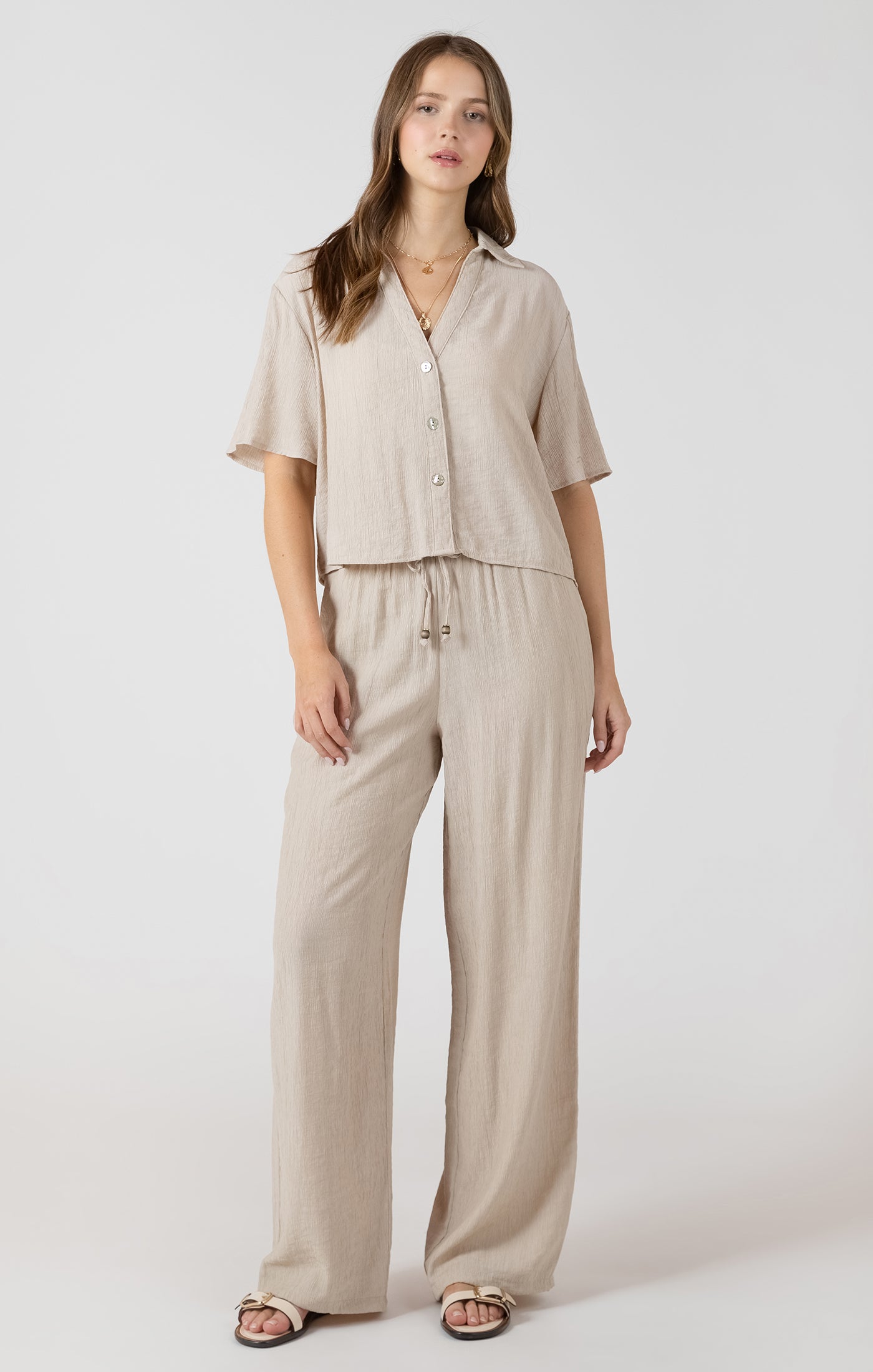 Dex Short Sleeve Oyster Blouse SP