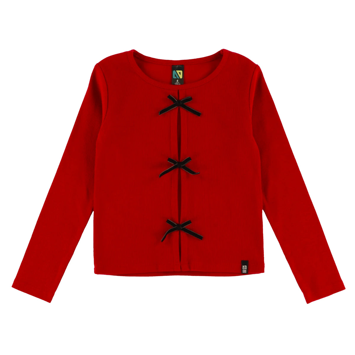 Nano Red Long-sleeve Shirt with Bows  02-09