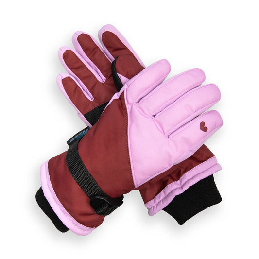 WinterProof Burgundy Heart Ski Glove
