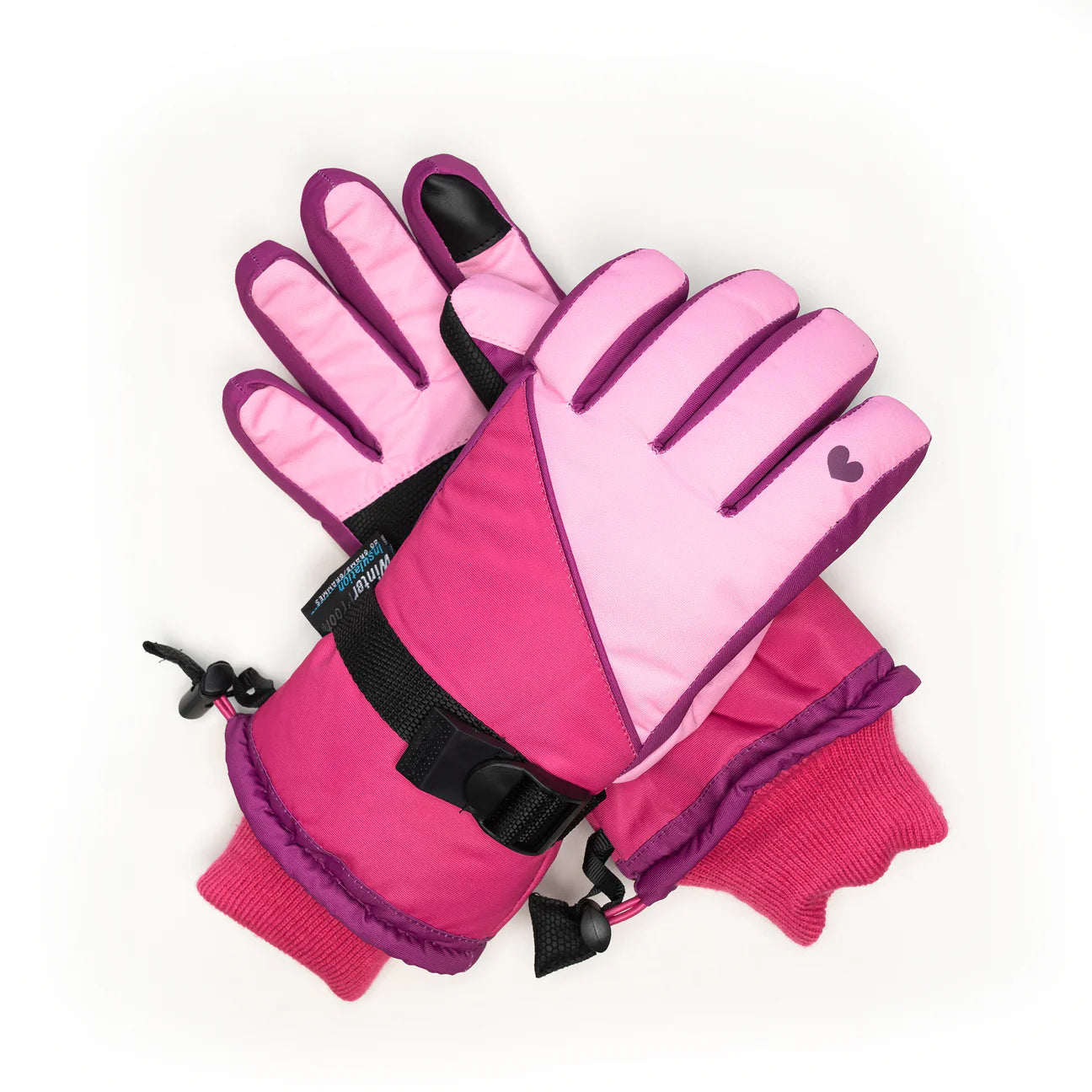 WinterProof Pastel Rose Heart Glove