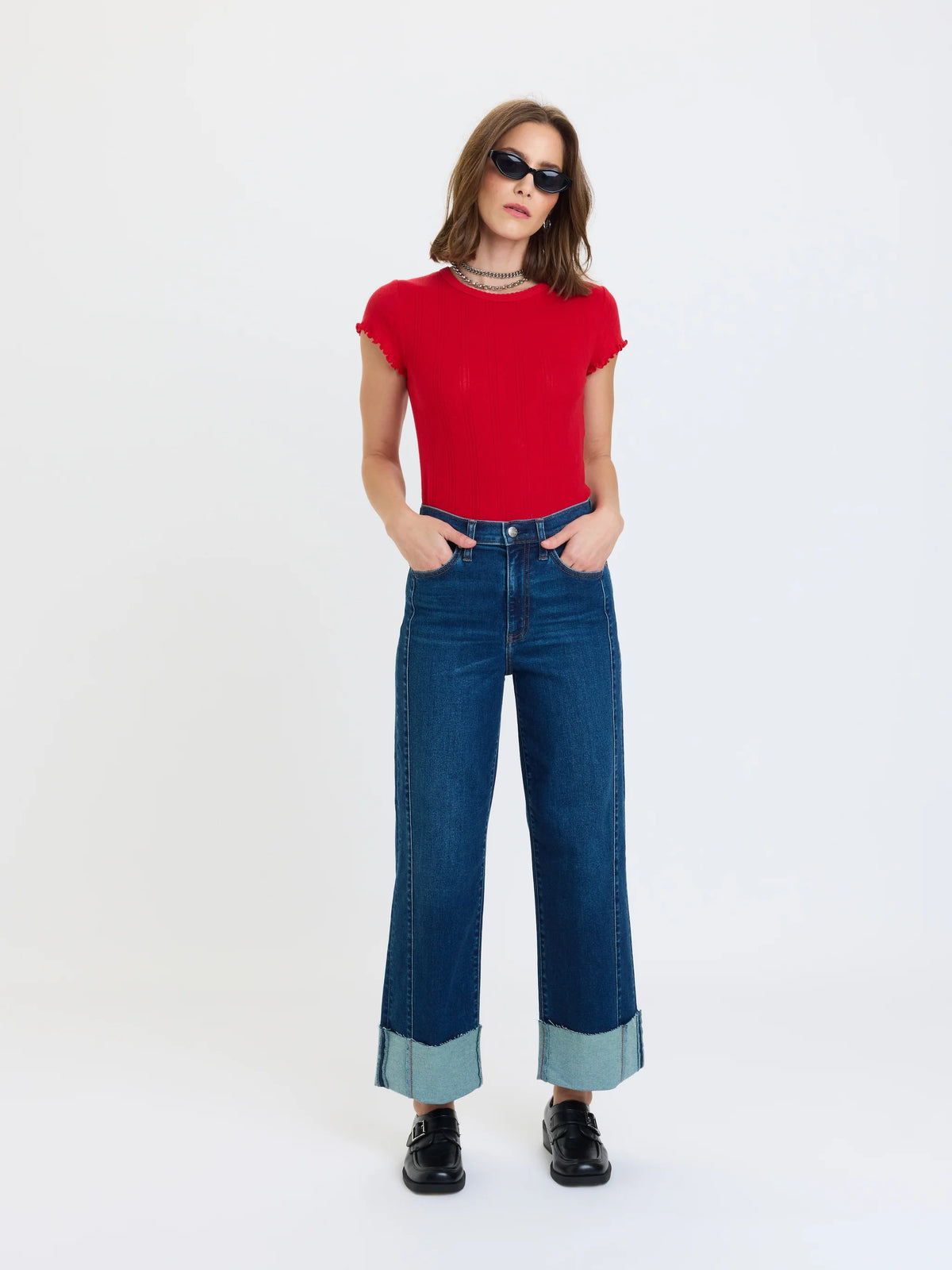 Daze Denim Pleaser High Rise Wide Ankle 02-10