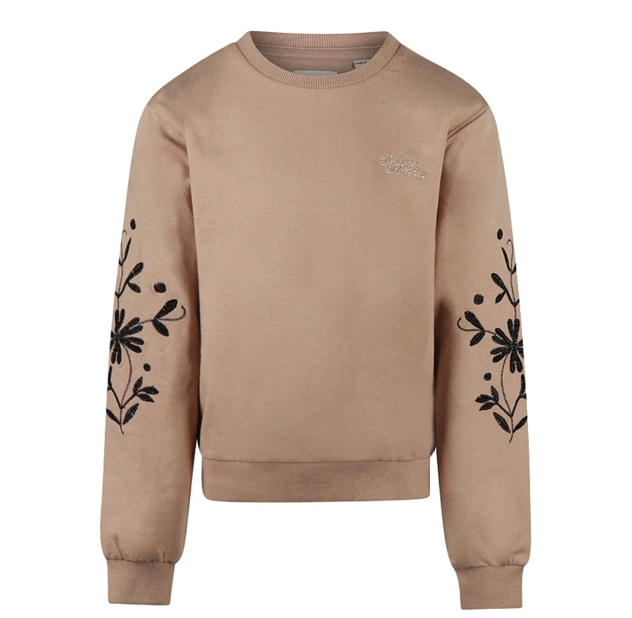 No Way Monday Crew Neck with Embroidered Sleeve FN