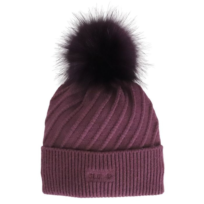 Calikid Soft Knit Fur Pompom Toque