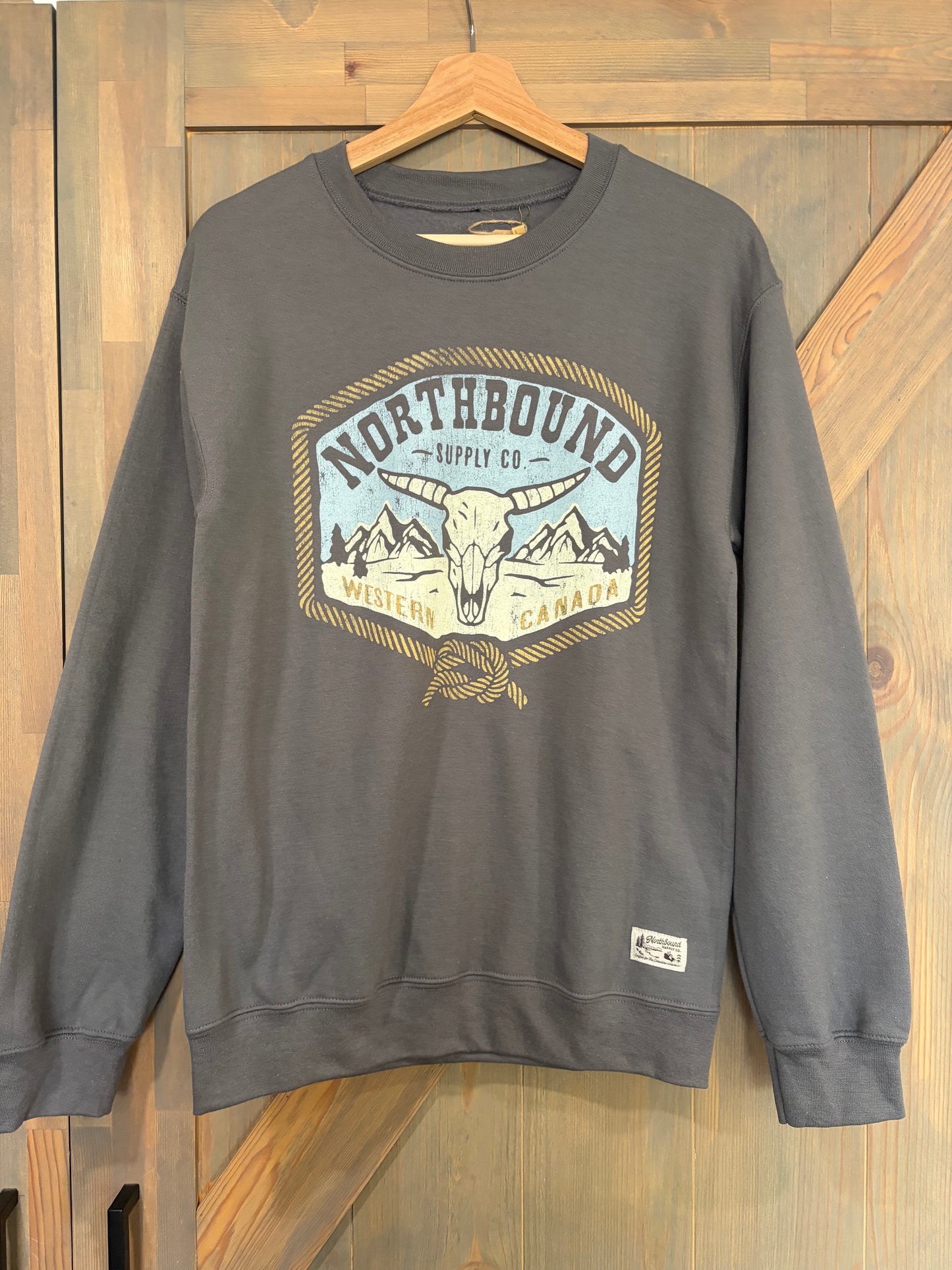 Northbound Grey Skull Crewneck 02-08