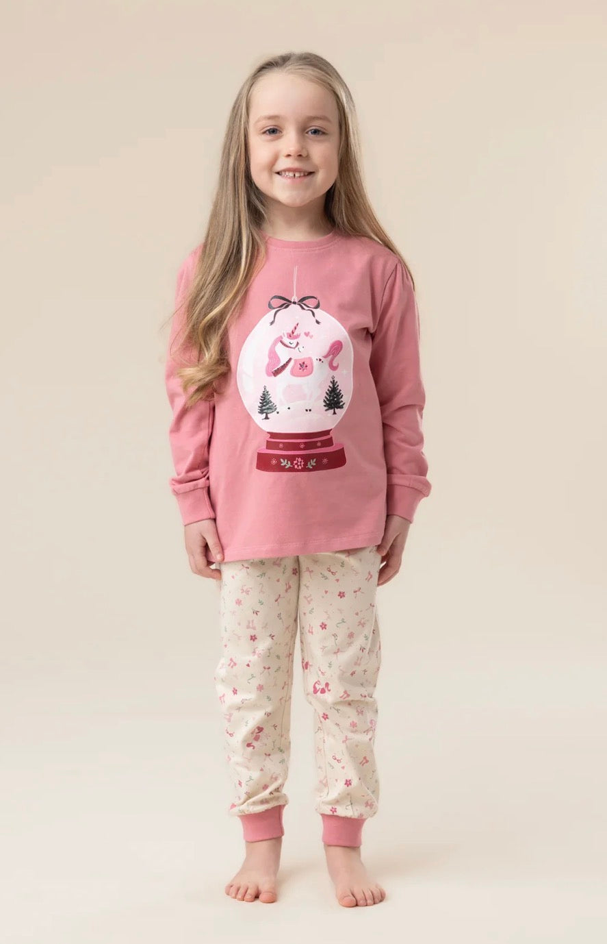Nano Glow In The Dark Unicorn Snow Globe Christmas Pyjamas 02-09