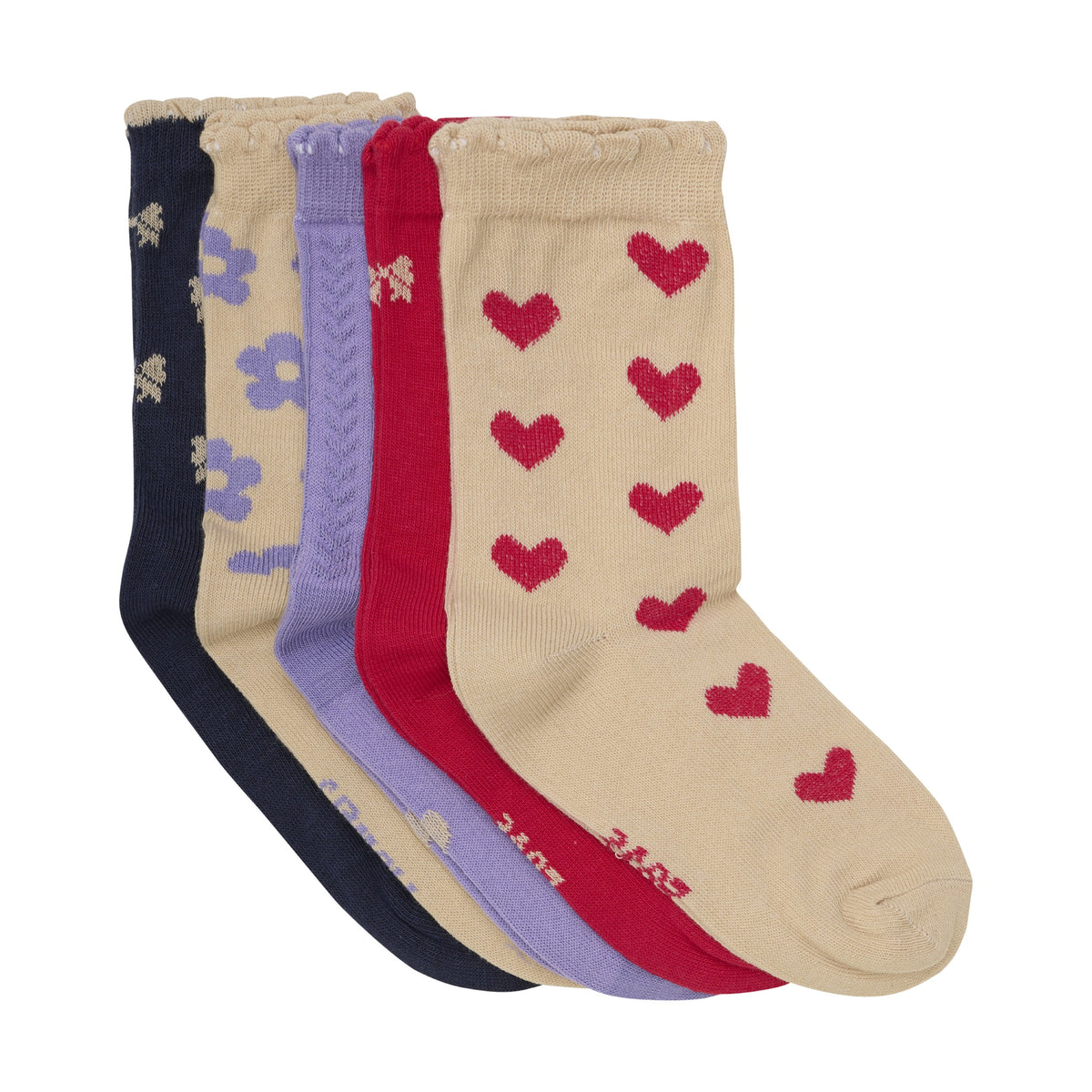 Minymo 5 Pack Patterned Socks 02-10