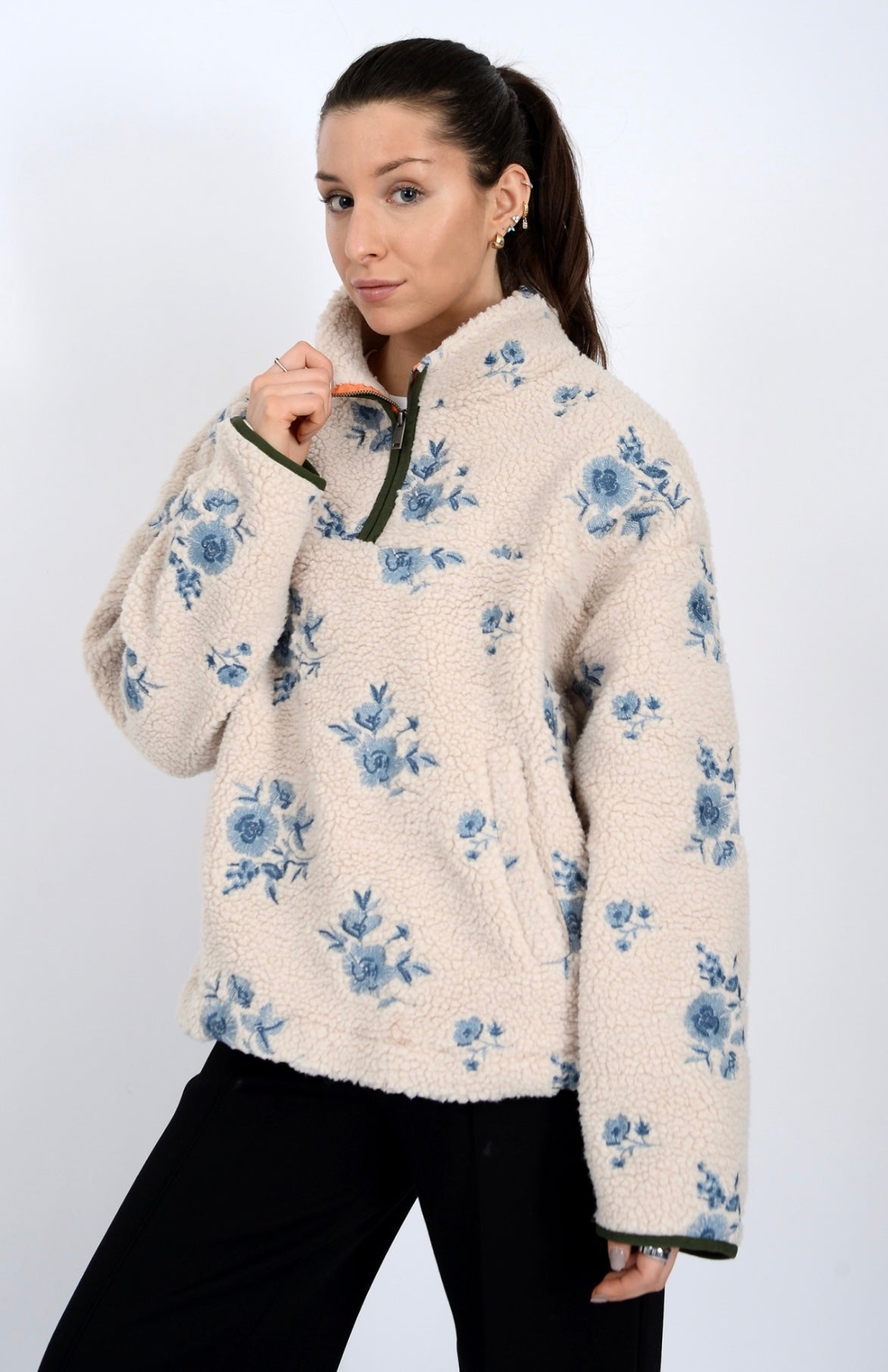 RD Poppy Mock Neck 1/4 Zip Jacket FN