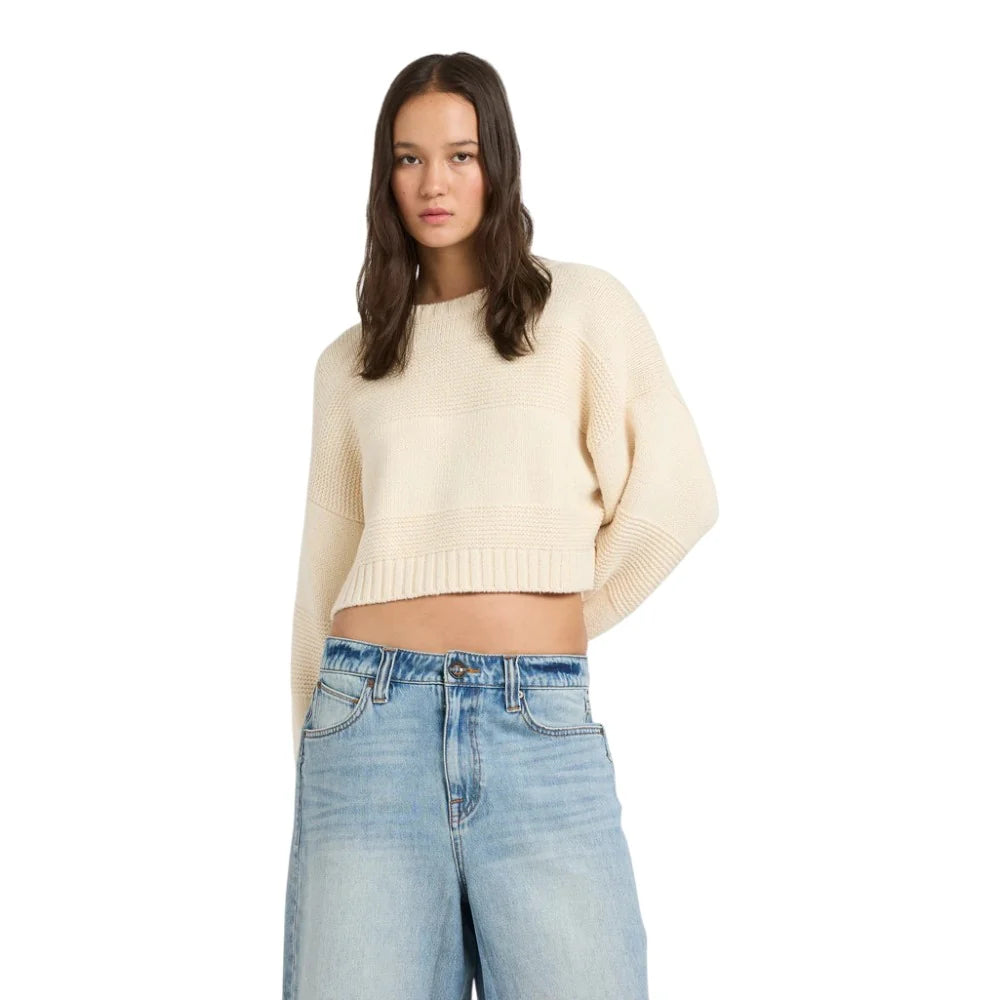 Volcom Vintage White Dayz Like This Knit Sweater 09-02