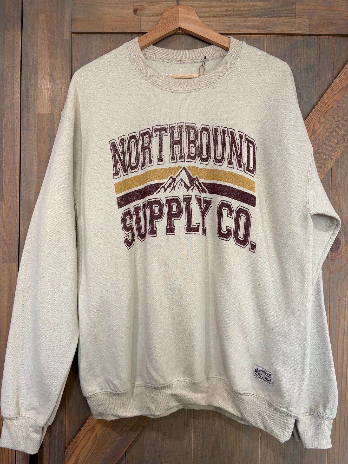 Northbound Beige Mountain Crewneck 02-08