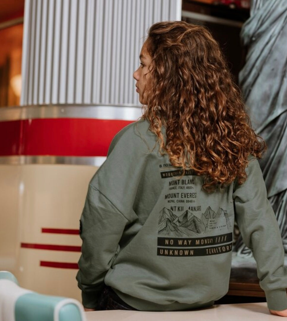 No Way Monday Green Crewneck FN