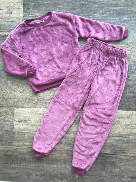 MID Plush Heart 2 Piece PJ Set FN