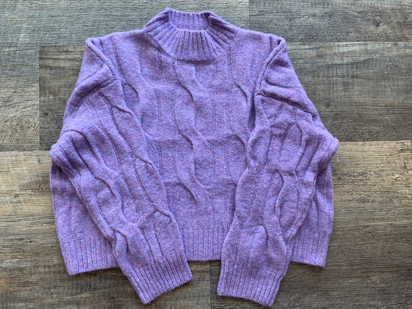 Lili Sidonio Purple Knit Woven Sweater FN