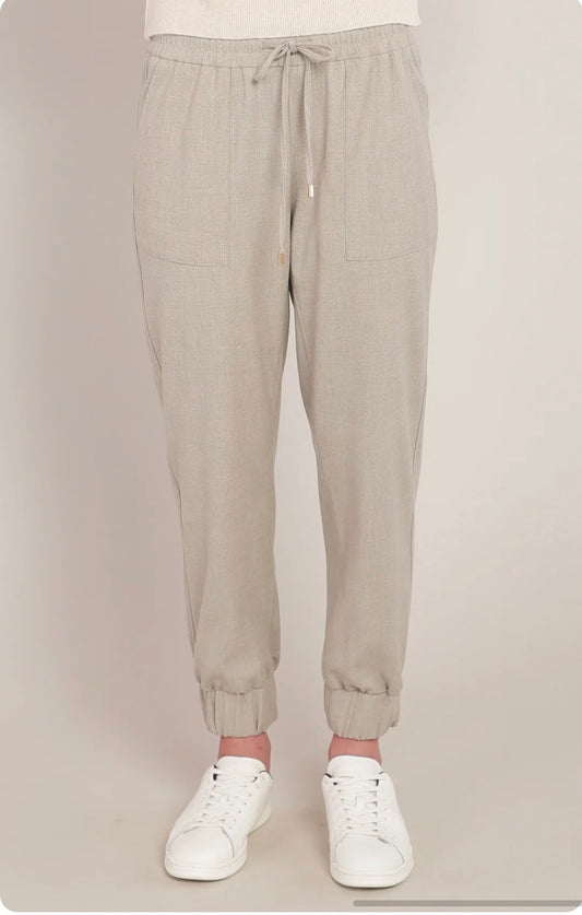 Room 34 Cuffed Hem Pants - Oatmeal 02-08