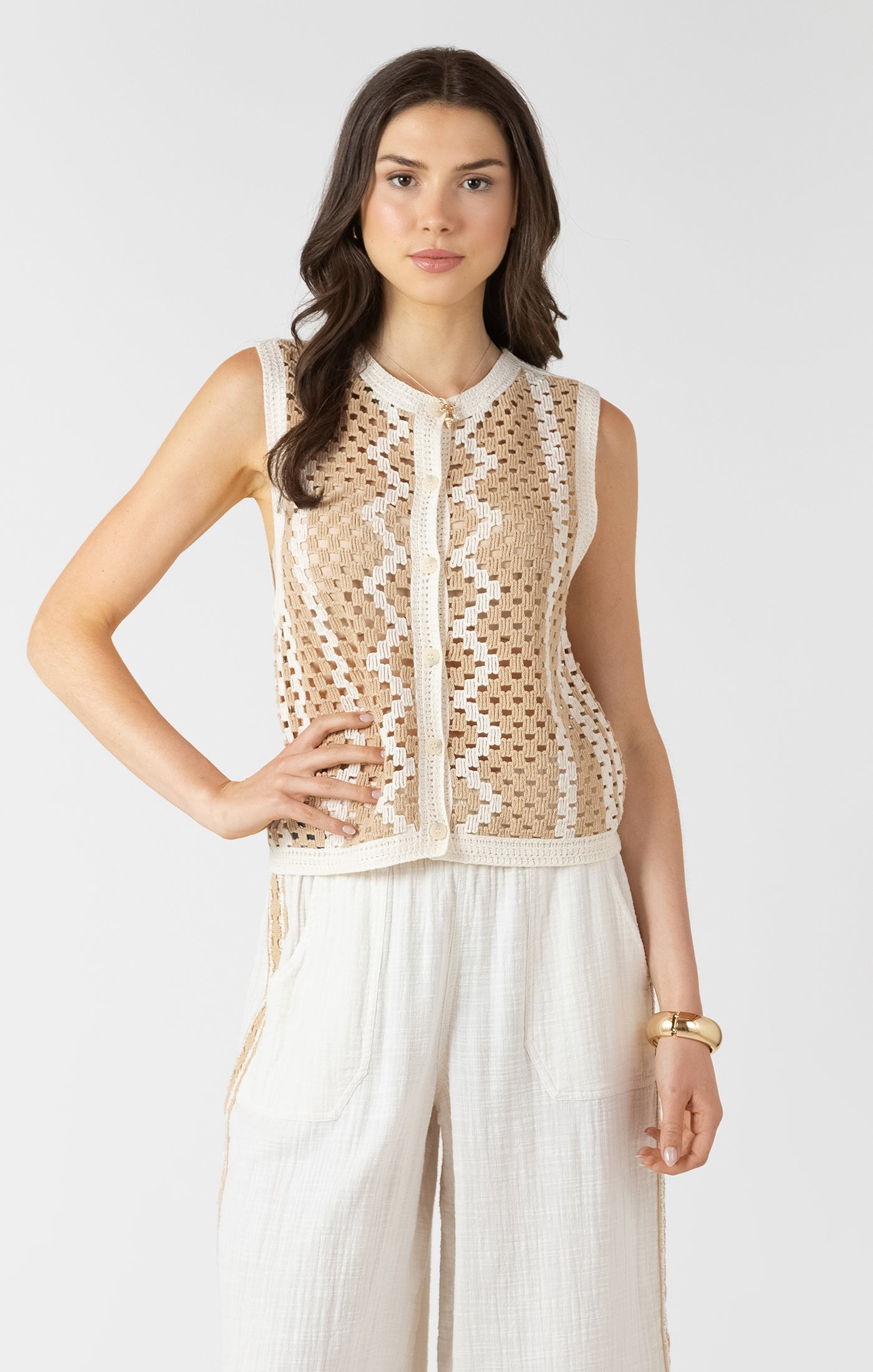 Dex Button Back Vest SP