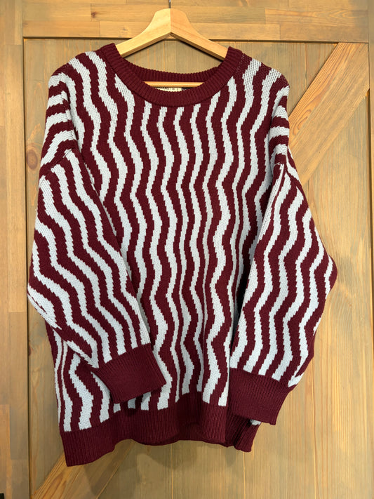 24 Colours Bordeaux Sweater 02-08