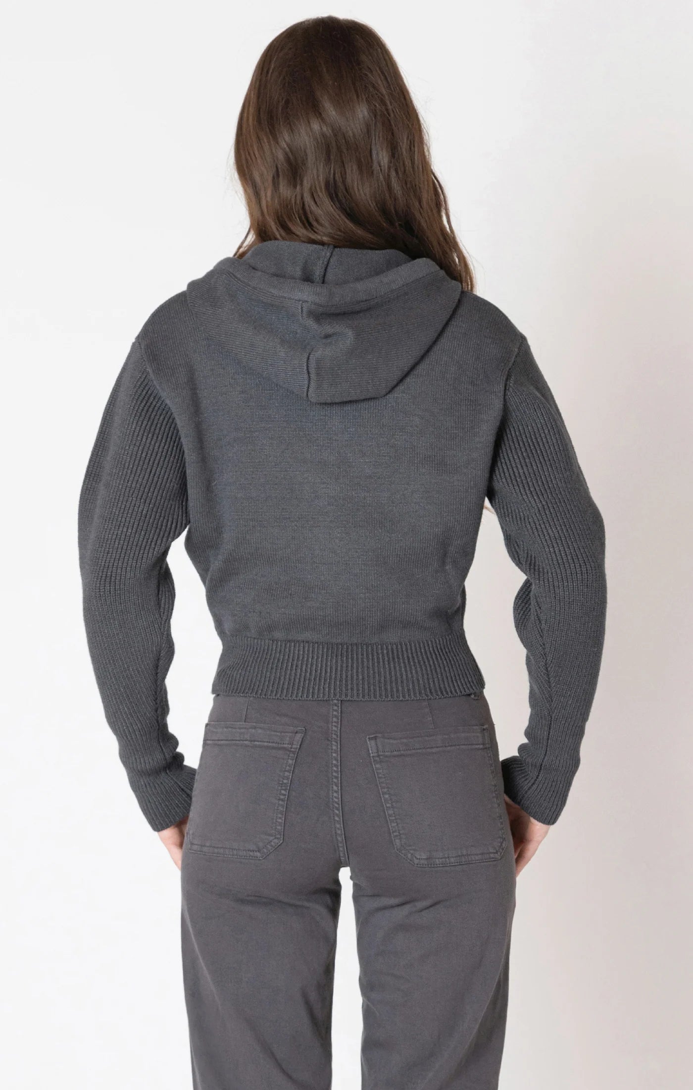 Dex Grey Half Zip Hooded Sweater FN