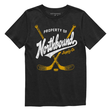 Northbound Black Hockey Stick Tee FN