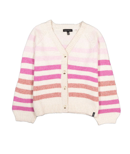 Silver Jean Magenta Striped Sweater FN