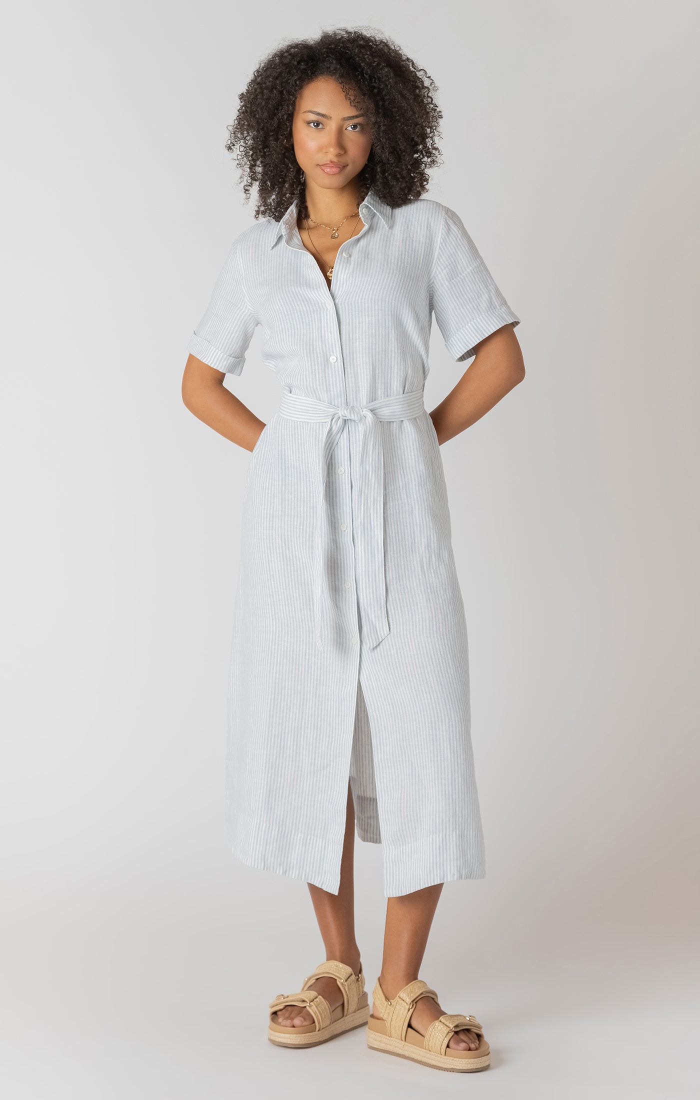 Room 34 Belted Shirt Dress SP