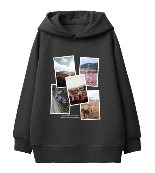 Silver Black Washed Hoodie FN