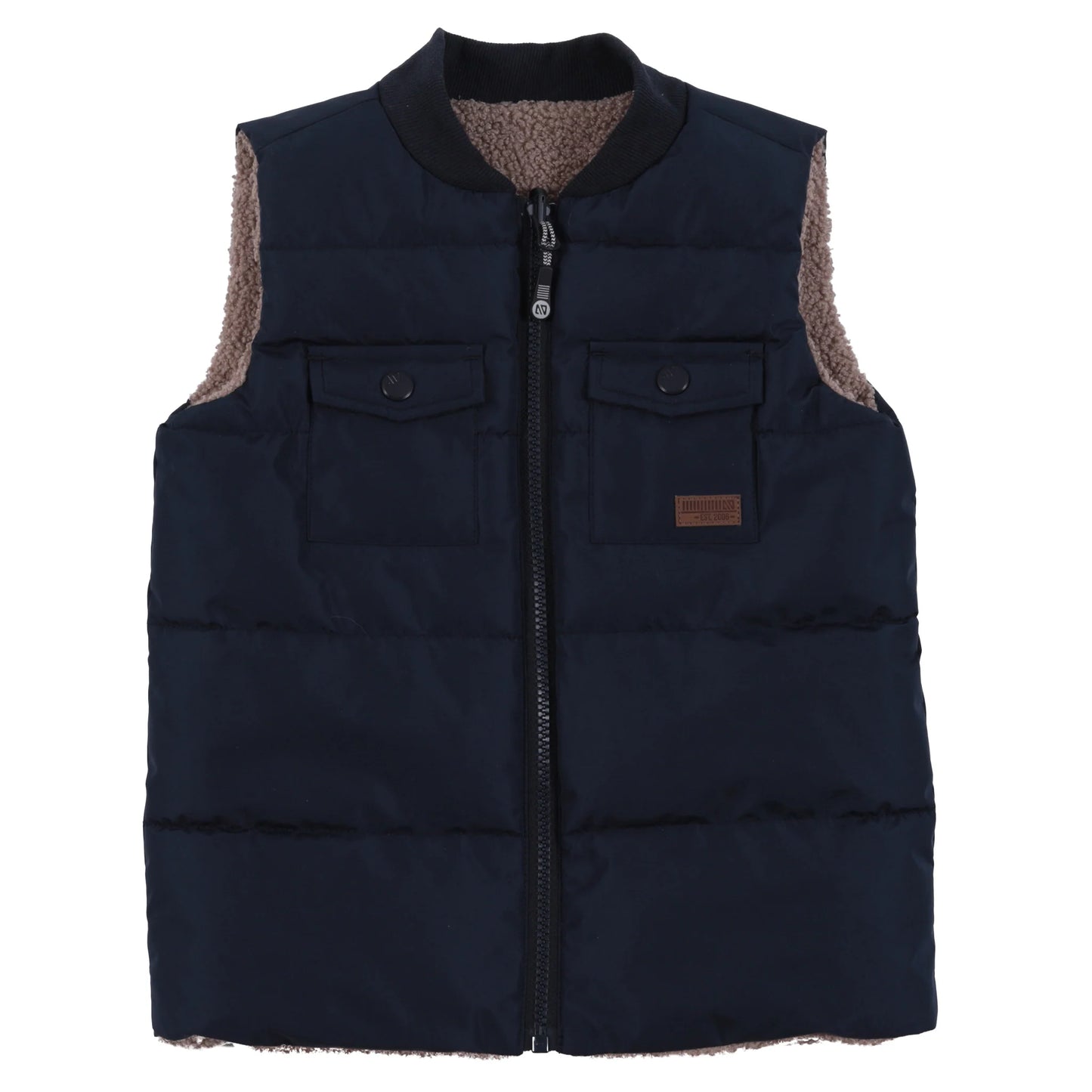 Nano Navy Reversible Quilted Vest 02-08