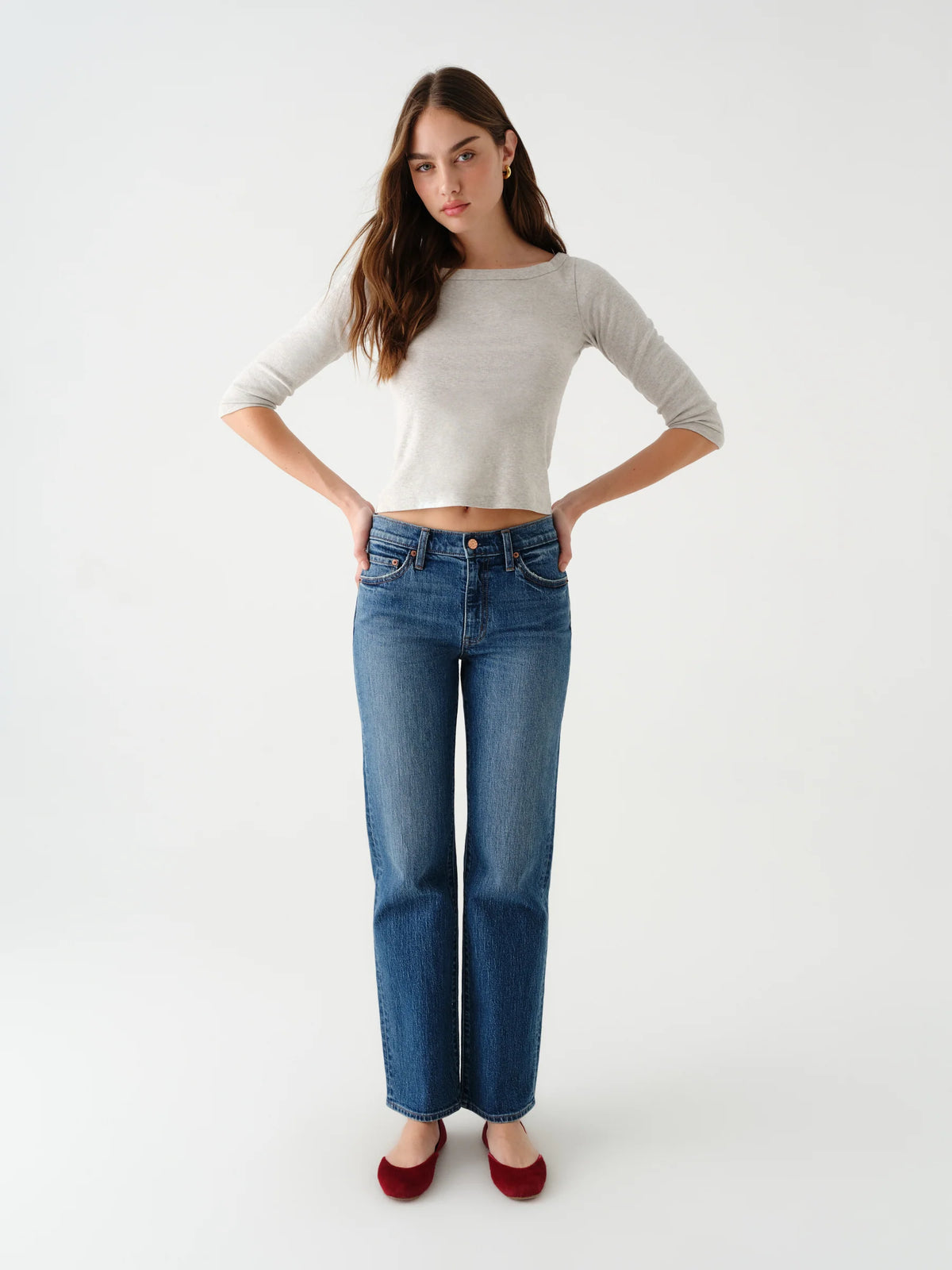 Daze Denim Rebel Mid Rise Slim Straight 02-10