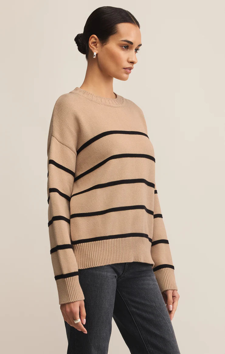 Z Supply Boyfriend Stripped Sweater FN