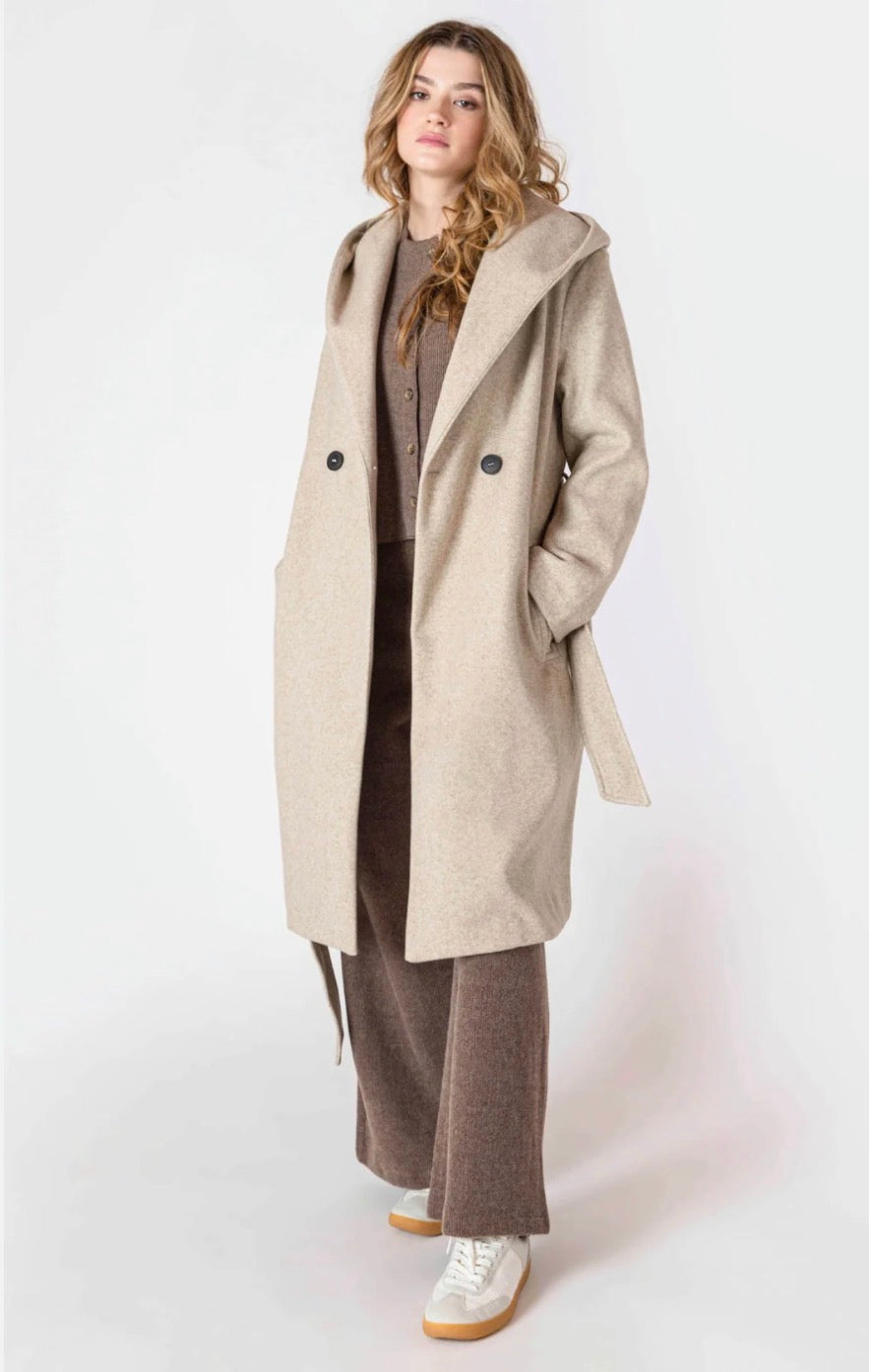 Room 34 Belted Hooded Coat 02-08