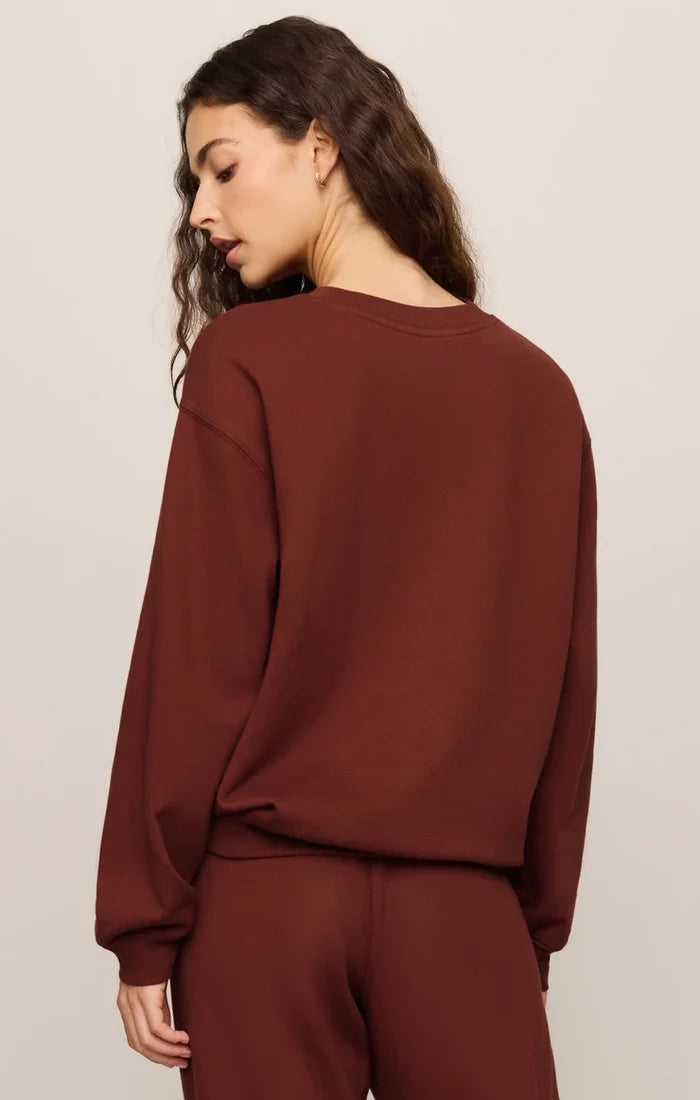 Z Supply Velvet Rouge Boyfriend Sweater 02-09