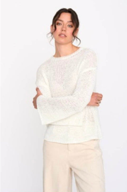 24 Colours Off White Knit Pullover SP