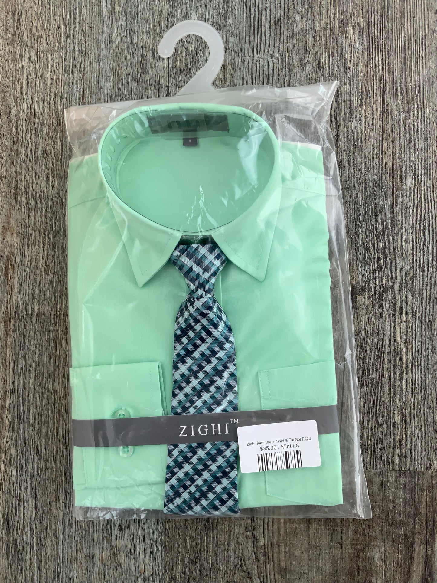 Zighi Boys Dress Shirt & Tie Set