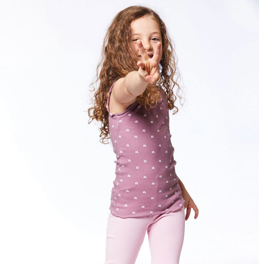 Deux par Deux Mauve Daisy Tank - FA23