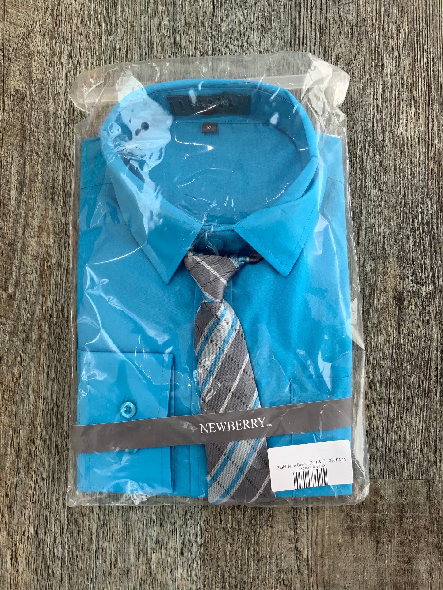 Zighi Boys Dress Shirt & Tie Set