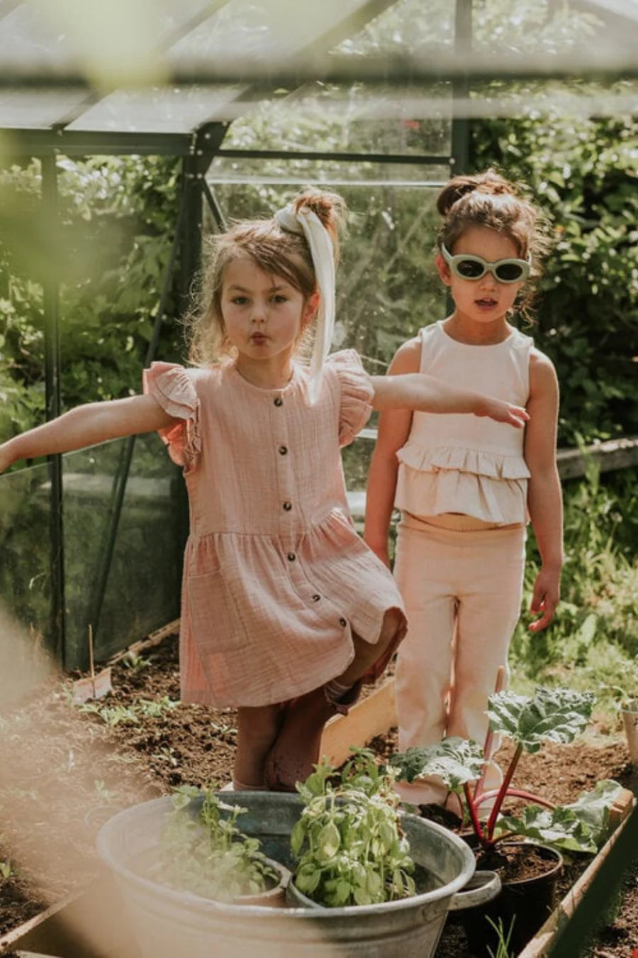 Koko Noko Smokey Pink Muslin Dress SP