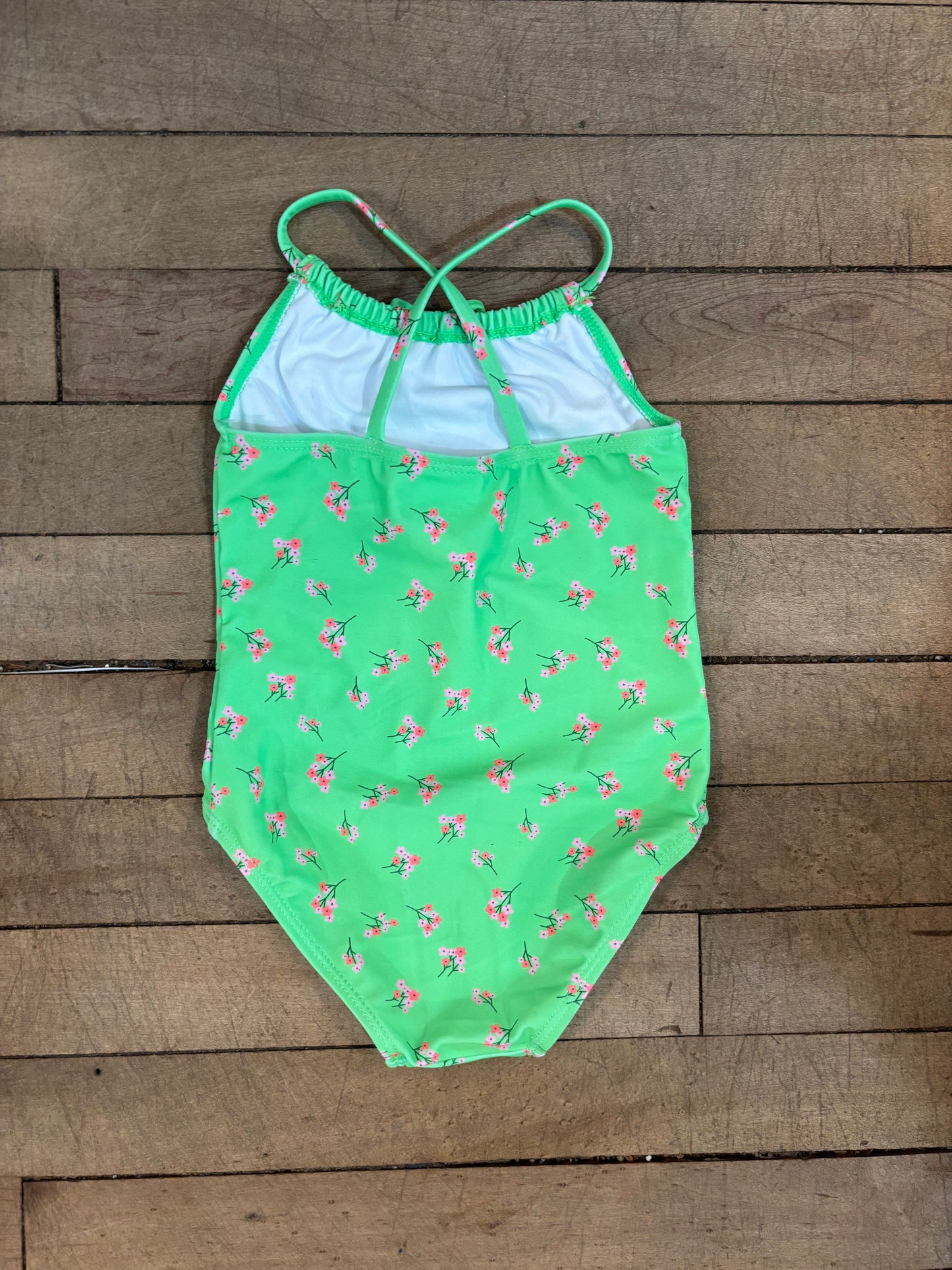 MID Green Floral One Piece Swimsuit SPN