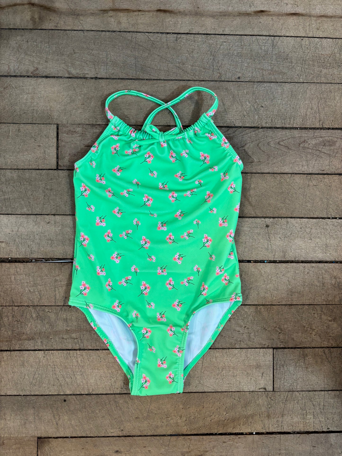 MID Green Floral One Piece Swimsuit SPN
