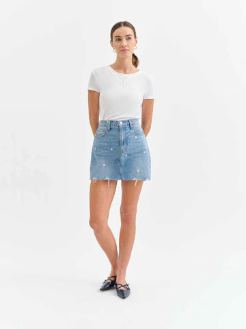 Daze Dazey Mini Denim Skirt SPN