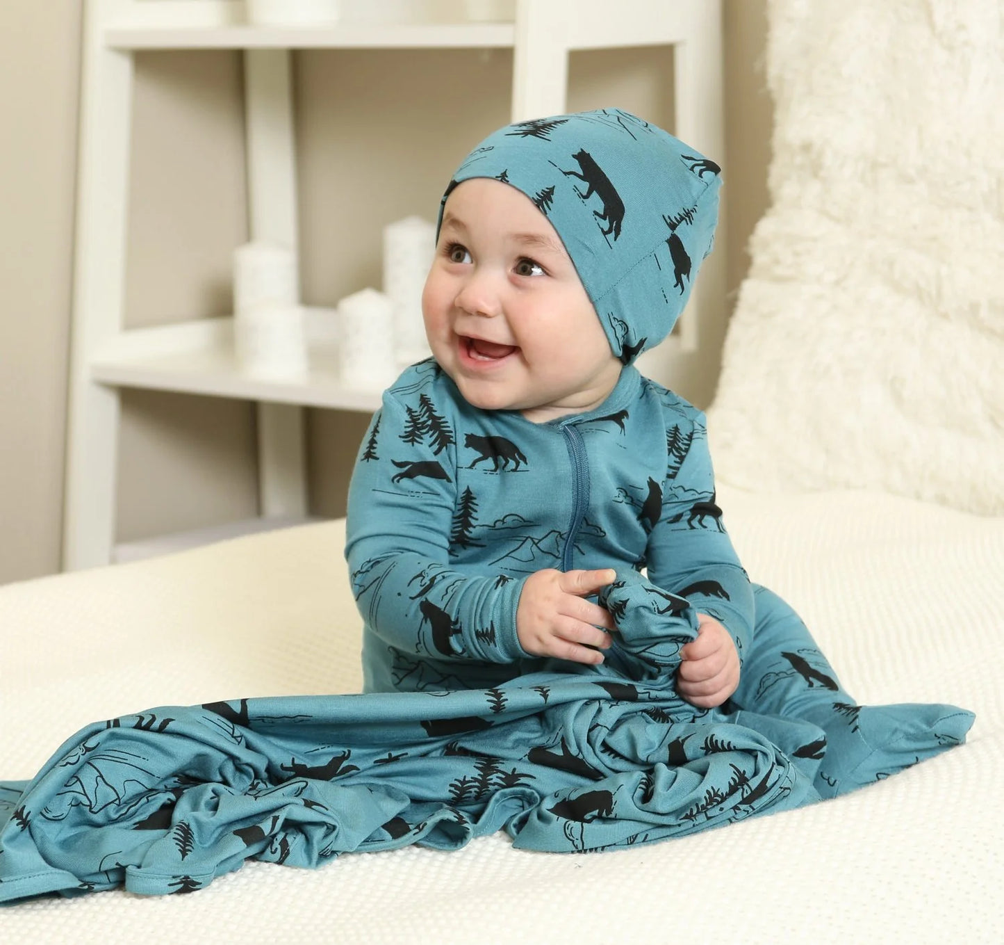 Silkberry Bamboo Call of the Wild Footed Sleeper w/ 2 Way Zipper SPN