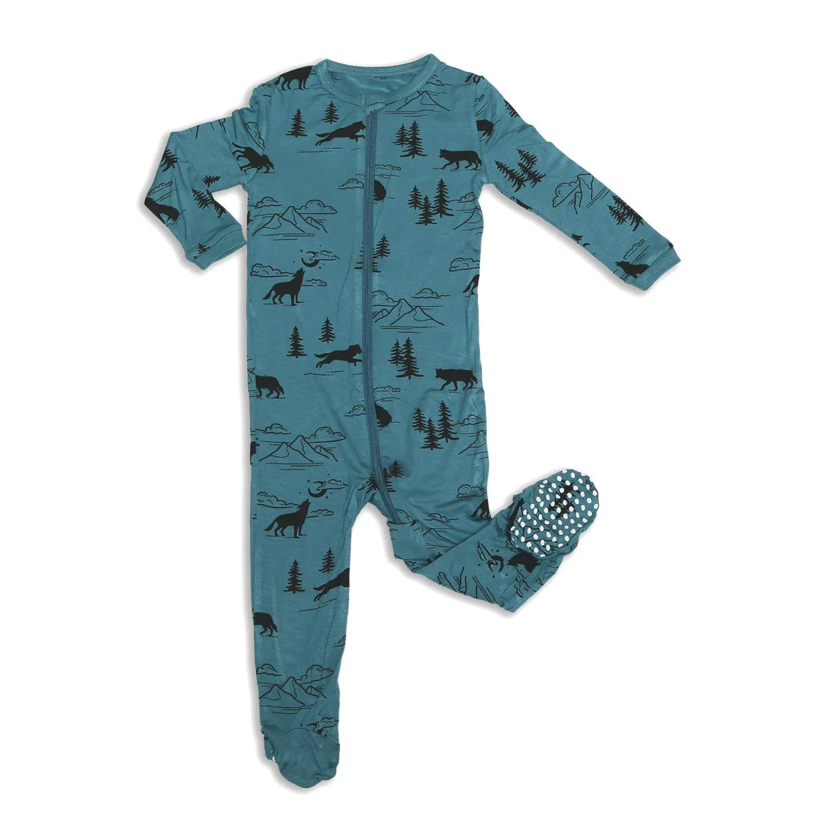Silkberry Bamboo Call of the Wild Footed Sleeper w/ 2 Way Zipper SPN